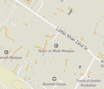 Mapa lokality Mešita Nasir al-Mulk