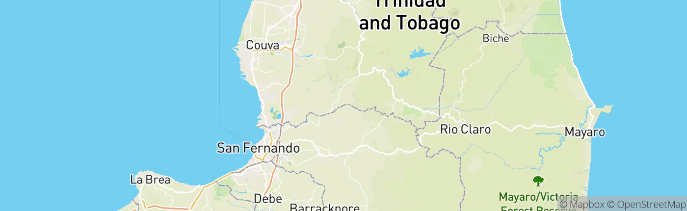 Mapa Trinidad a Tobago