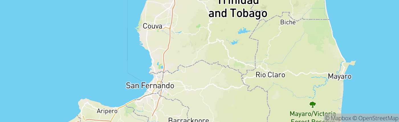 Mapa Trinidad a Tobago