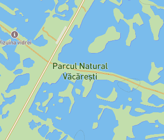 Mapa lokality Prírodný park Văcărești