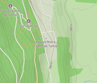 Mapa lokality Opátstvo Tamié