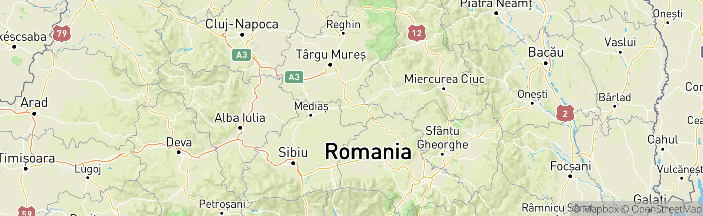 Mapa Rumunsko
