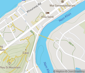 Mapa lokality Bambusové mosty v Luang Prabang