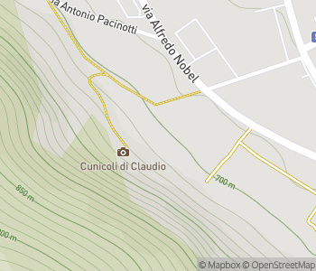 Mapa lokality Claudiove tunely