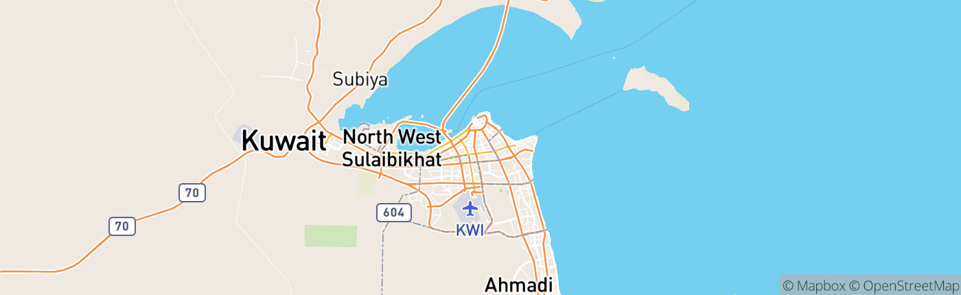 Mapa Kuwait
