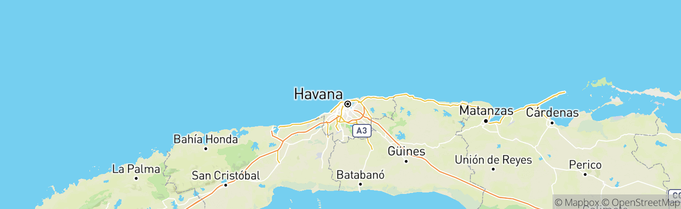 Mapa Havana, Kuba