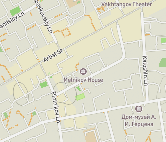 Mapa lokality Dom Melnikov