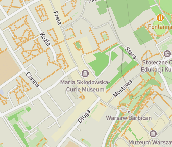 Mapa lokality Múzeum Marie Skłodowskej-Curie