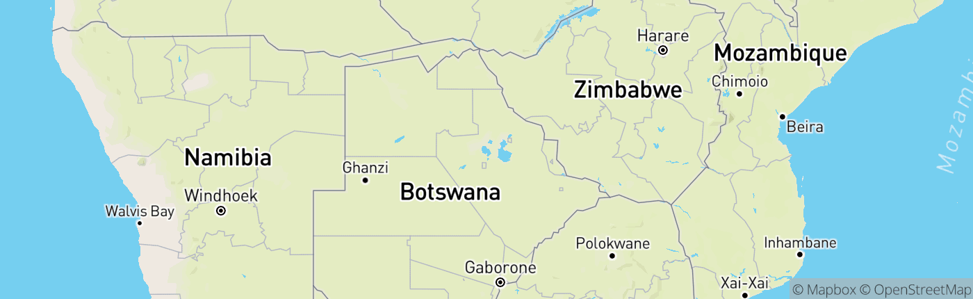 Mapa Botswana