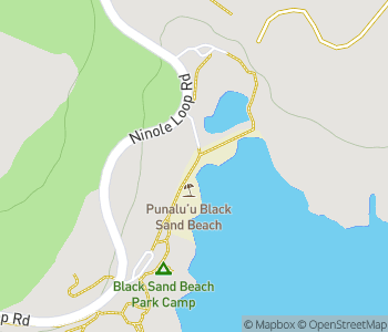 Mapa lokality Čierna piesočná pláž Punaluʻu