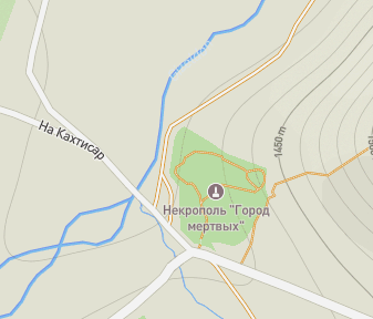 Mapa lokality Nekropola Dargavs: Mesto mŕtvych