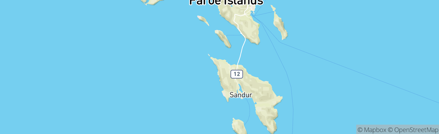 Mapa Faerské ostrovy