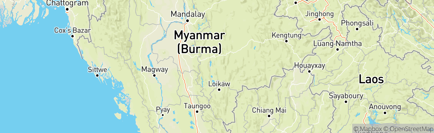 Mapa Mjanmarsko