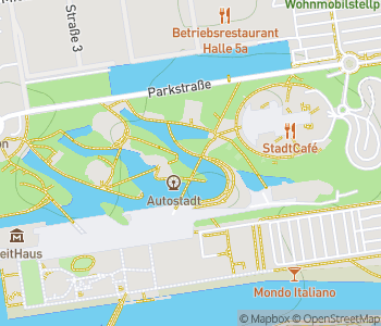 Mapa lokality Wolfsburg Autostadt