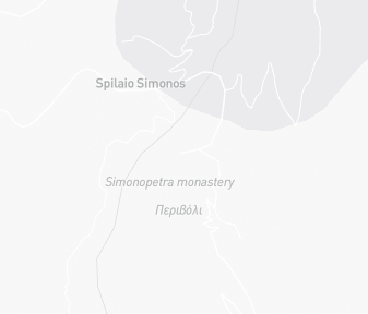 Mapa lokality Kláštory na hore Athos