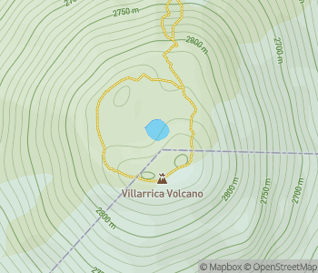 Mapa lokality Jaskyne sopky Villarrica
