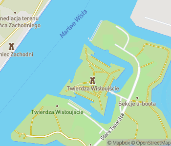 Mapa lokality Pevnosť Wisłoujście