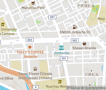 Mapa lokality Knižné mesto Jimbōchō