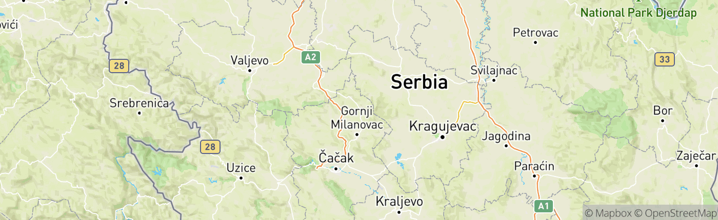 Mapa Srbsko