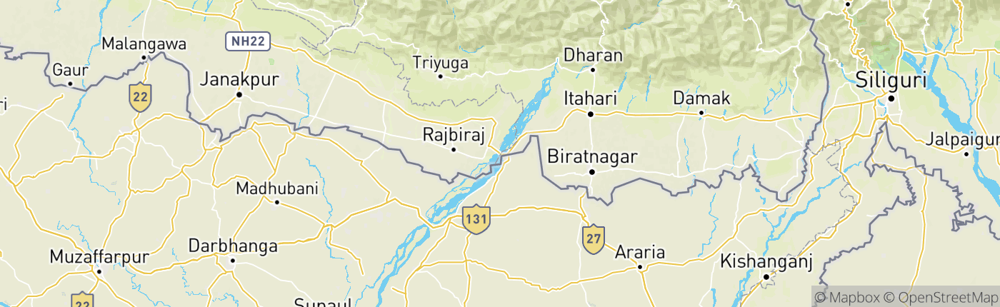 Mapa Nepál