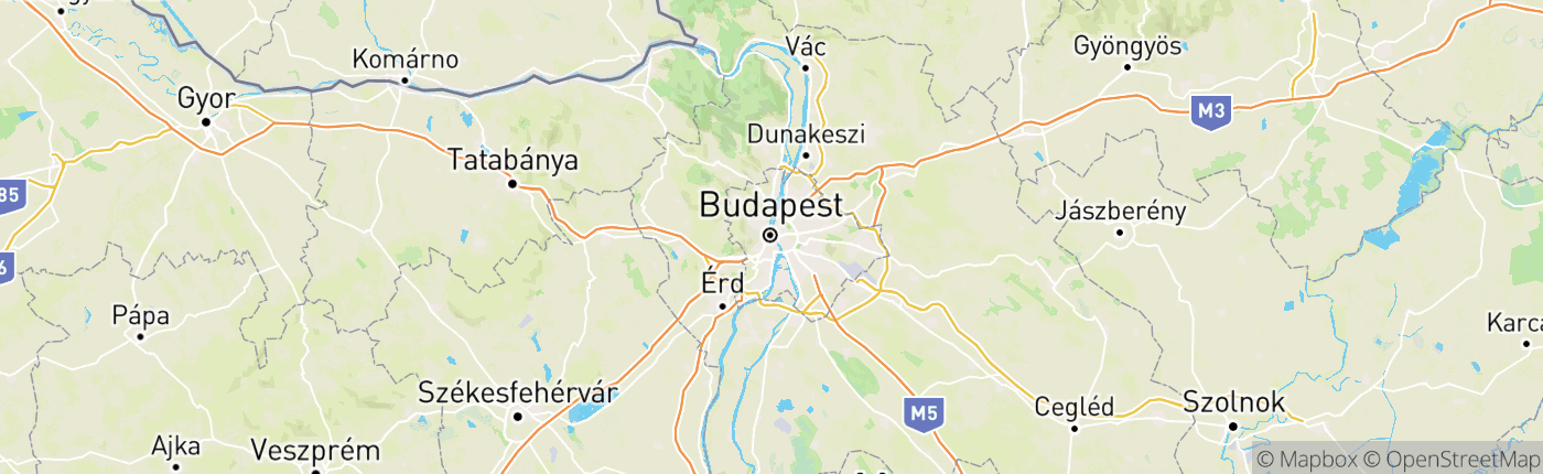 Mapa Maďarsko
