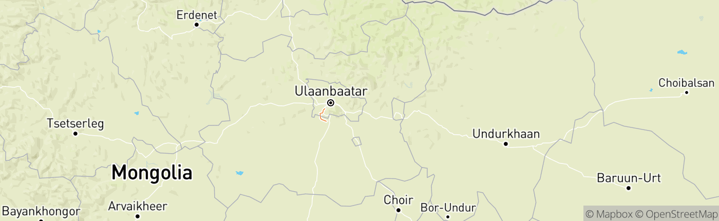 Mapa Mongolsko