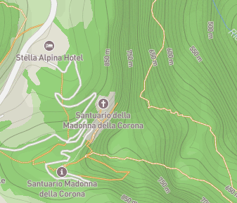 Mapa lokality Santuario Madonna della Corona
