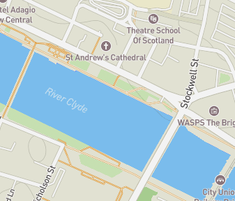 Mapa lokality Clutha a Victoria Bar