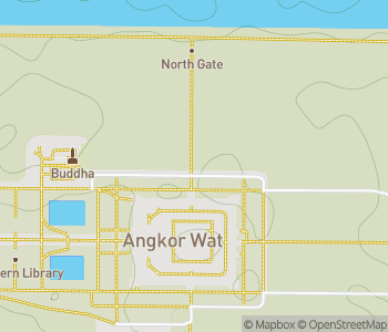 Mapa lokality Zrúcaniny chrámov v Angkor