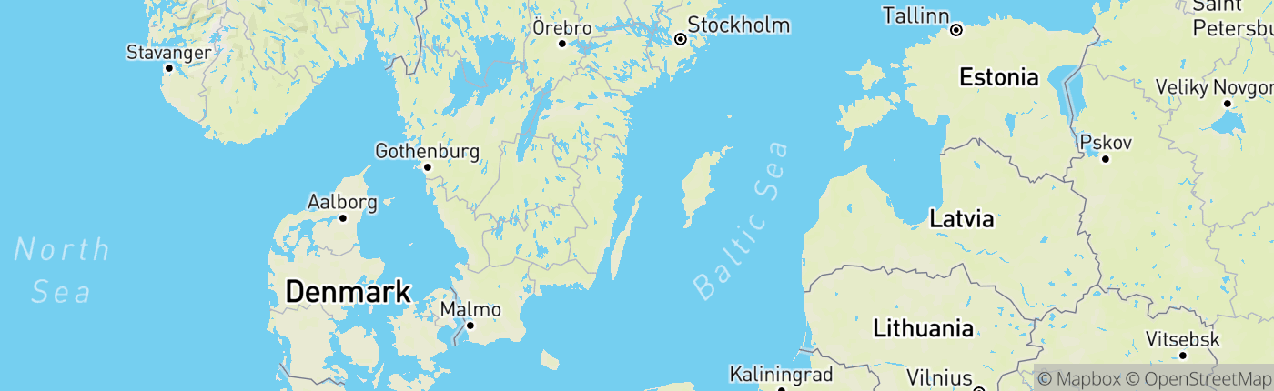 Mapa Švédsko