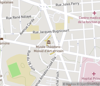 Mapa lokality Múzeum afrického umenia IFAN