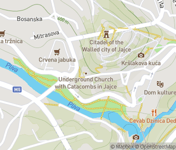 Mapa lokality Katakomby Jajce