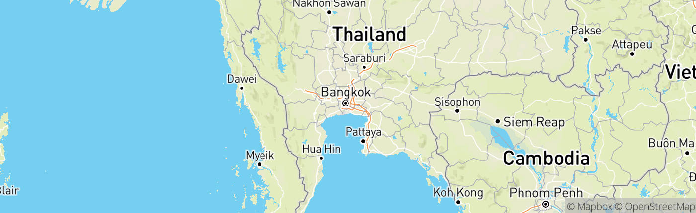 Mapa Thajsko