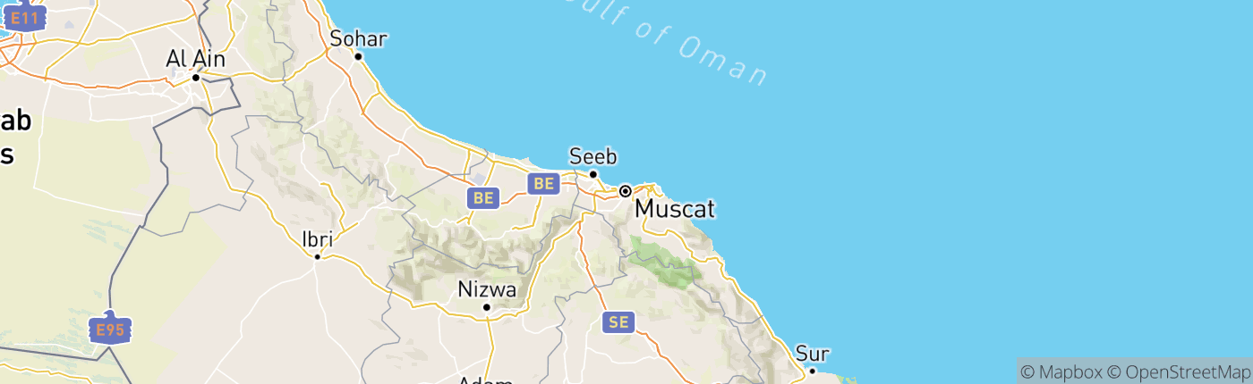 Mapa Omán