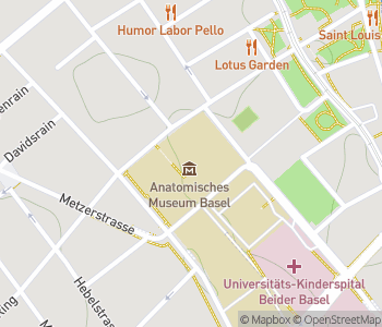 Mapa lokality Anatomické múzeum v Bazileji
