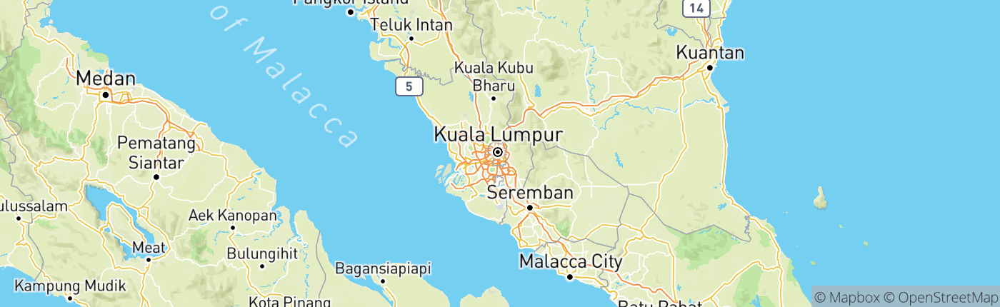 Mapa Malajzia