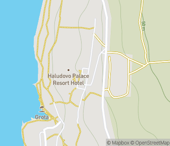 Mapa lokality Opustený hotel Haludovo Palace