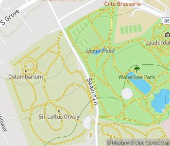 Mapa lokality Cintorín Highgate
