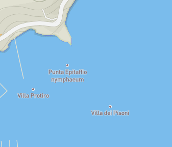 Mapa lokality Potopené mesto Baia