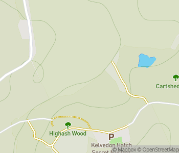 Mapa lokality Atómový kryt v Kelvedon Hatch