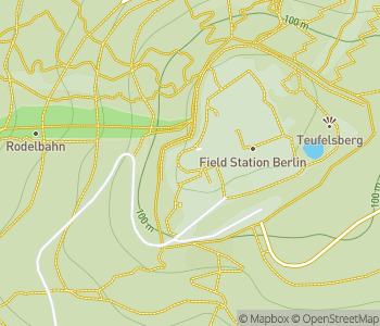 Mapa lokality Teufelsberg: Opustená výzvedná základňa USA