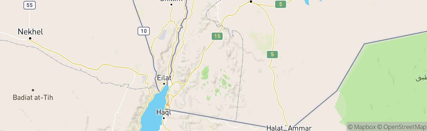 Mapa Jordánsko