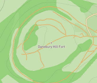 Mapa lokality Danebury Hillfort