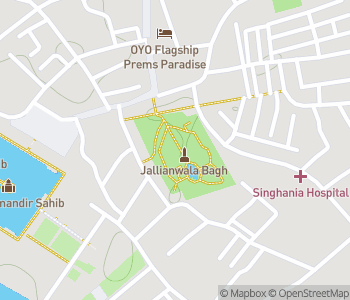 Mapa lokality Miesto masakru v Jallianwala Bagh