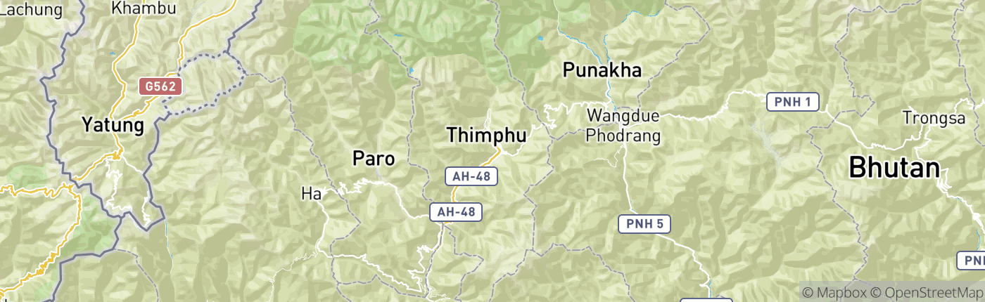 Mapa Bhután