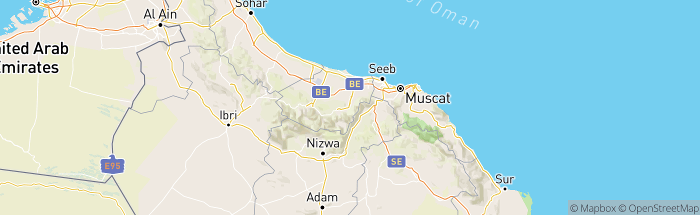 Mapa Omán