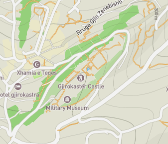 Mapa lokality Hrad Gjirokaster