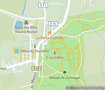 Mapa lokality Ruiny opátstva Jumiège