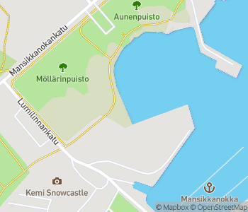 Mapa lokality Snežný hrad v Kemi
