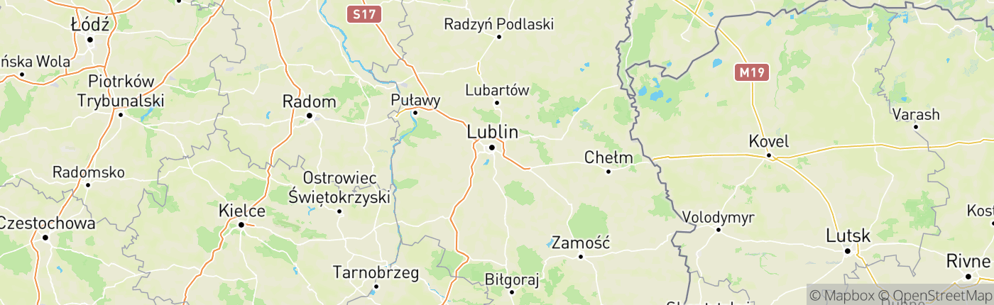 Mapa Poľsko